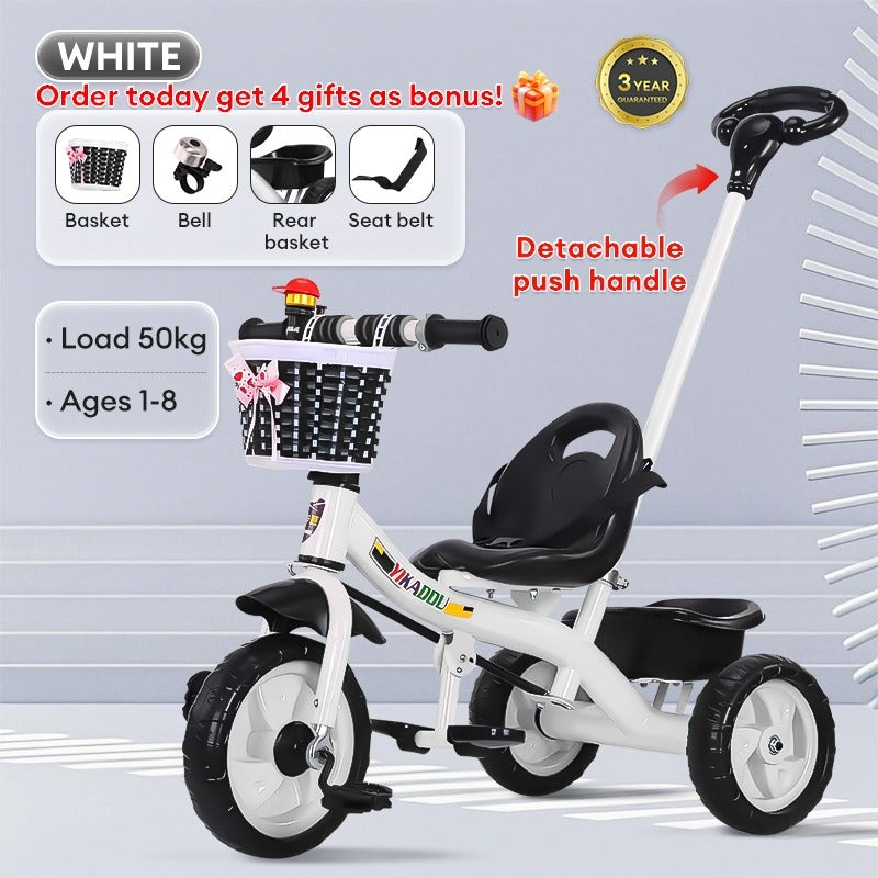 Basikal Budak / Tricycle Kanak-Kanak 3 Roda – Untuk Umur 1.5 hingga 6 Tahun  Basikal Kanak-Kanak Luar & Dalam Rumah | Dengan atau Tanpa Pemegang Tolak