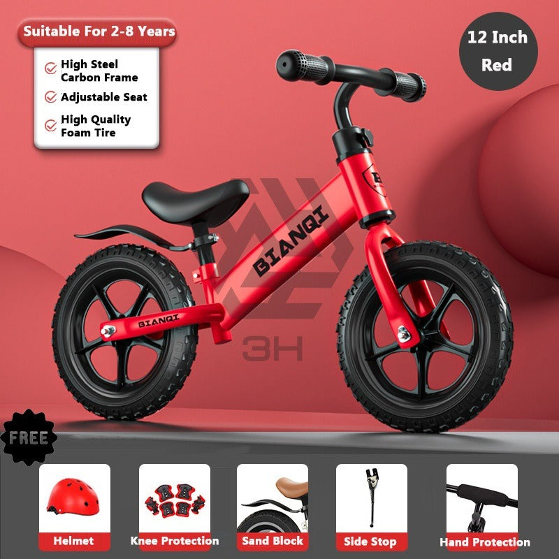 3H BIANQI Basikal Seimbang (Push Bike) Kanak-Kanak 2–6 Tahun