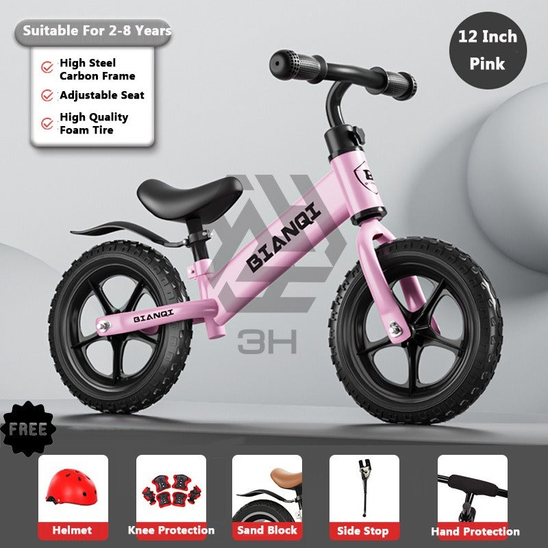 3H BIANQI Basikal Seimbang (Push Bike) Kanak-Kanak 2–6 Tahun