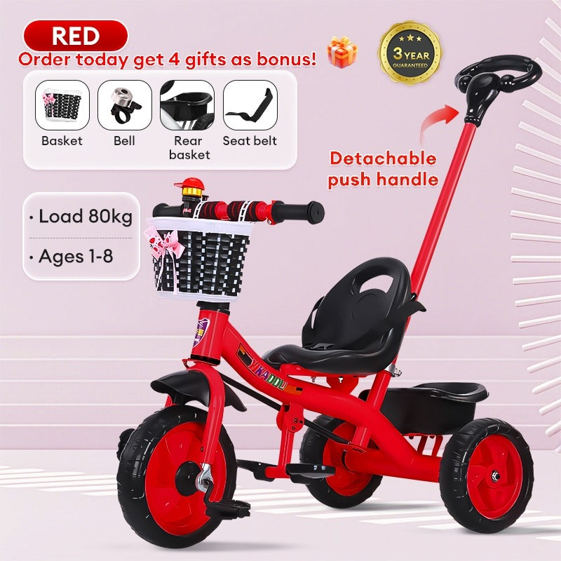 Basikal Budak / Tricycle Kanak-Kanak 3 Roda – Untuk Umur 1.5 hingga 6 Tahun  Basikal Kanak-Kanak Luar & Dalam Rumah | Dengan atau Tanpa Pemegang Tolak